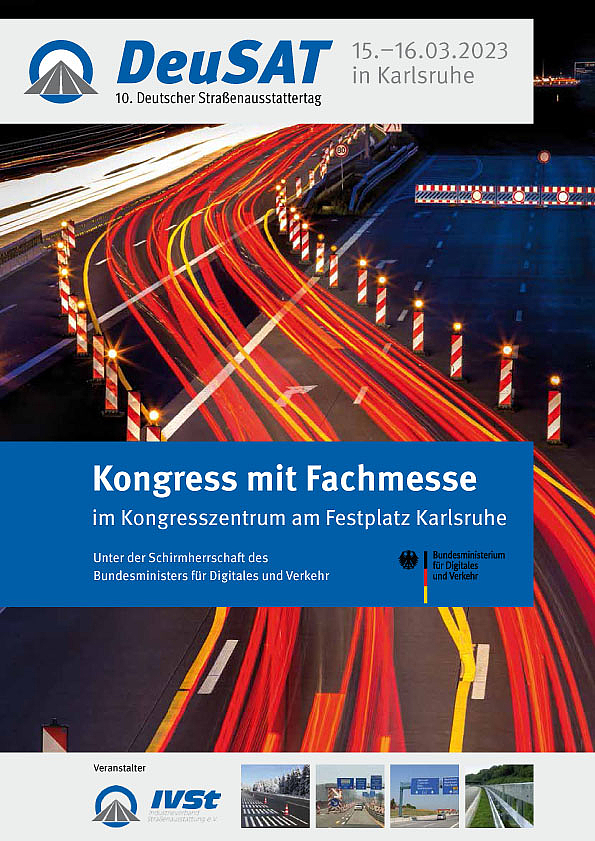 Flyer zum 10. Deutschen Straßenausstattertag - DeuSAT 2023 (Stand: 19.01.2023)